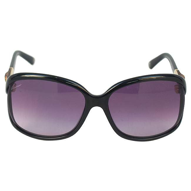 Gucci GG 3671/S 6UBEU - Shiny Black Gold Sunglasses